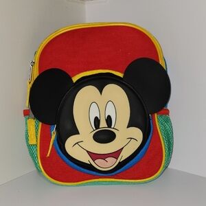 Disney Mickey Mouse Kids Backpack - Red, Black, Green